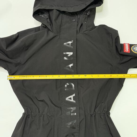 Canadiana Black Rain Jacket Weather Gear Light Wind RCGS X Womens Size XS - Picture 5 of 16